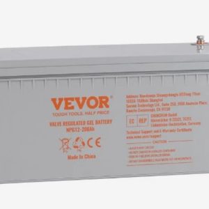 VEVOR Deep Cycle Battery, 12V 200 AH, AGM Marine Rechargeable Battery, High Self-Discharge Rate 1400A Current, for RV Solar Marine Off-Grid Applications UPS Backup Power System, Tested to UL Standards Unleash Reliable Power with the VEVOR 12V 200AH Deep Cycle AGM Battery