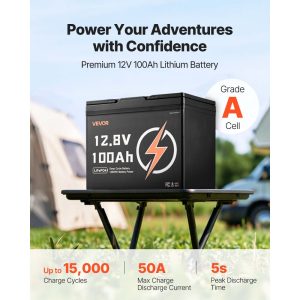 VEVOR 12V 100Ah LiFePO4 Battery