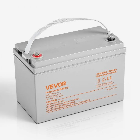 VEVOR 12V 75Ah Deep Cycle Battery