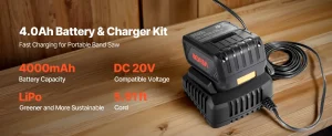 VEVOR 20V MAX 4.0 Ah Battery and Fast Charger Combo 